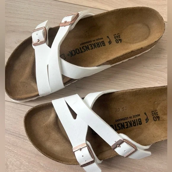 BIRKENSTOCK white yao balance sandals NWOB / size 40 - Picture 3 of 6